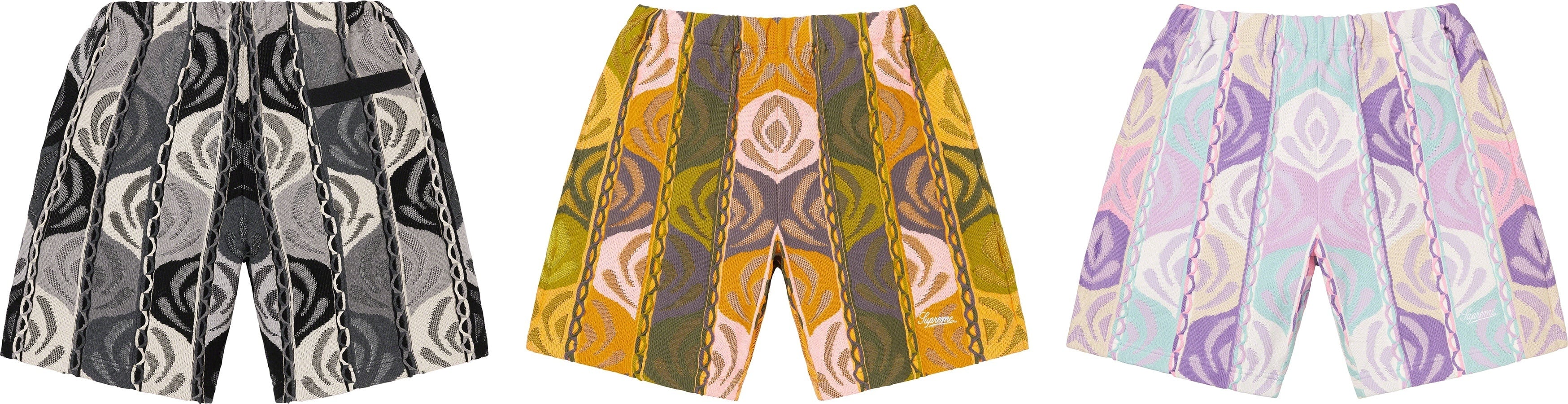 Abstract Textured Knit Short